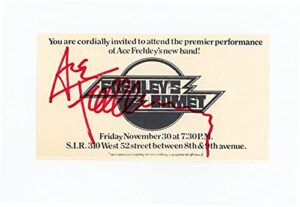 ace frehley kiss signed autographed frehley’s comet premier show vintage ticket pass ‘ga’ certified authentic coa