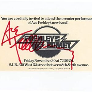 Ace Frehley Kiss Signed Autographed Frehley's Comet Premier Show Vintage Ticket Pass 'GA' Certified Authentic COA