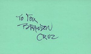 brandon cruz actor musician 1983 tv movie autographed signed index card jsa coa