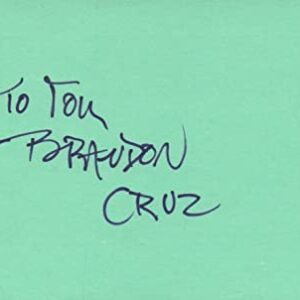 Brandon Cruz Actor Musician 1983 TV Movie Autographed Signed Index Card JSA COA