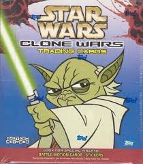 star wars topps animated cartoon network 2004 clone wars trading cards 7 card hobby pack