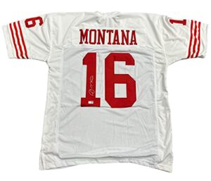 joe montana san fransico 49ers signed autograph custom jersey white tristar authentic certified