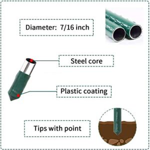 TINGYUAN Garden Stakes 48 Inches Steel Plant Stakes, Pack of 25