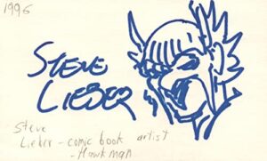 steve lieber comic book artist cartoonist autographed signed index card jsa coa