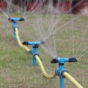 Garden Sprinkler, Kadaon 360 Degree Rotating Lawn Sprinkler Large Area Coverage - Adjustable, Weighted Gardening Watering System
