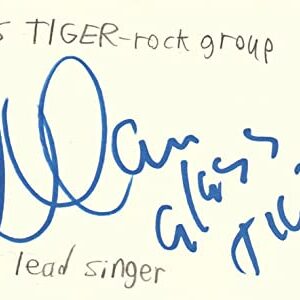 Alan Frew Lead Singer Glass Tiger Rock Band Music Signed Index Card JSA COA