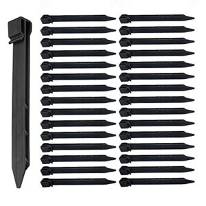 30 PCS Plastic Ecoborder Landscape Edging Stakes, 10Inch Plant Support Lawn Stake Heavy Duty for Landscaping and Garden