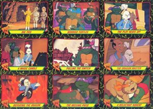 teenage mutant ninja turtles cartoon 2 1990 complete base card & sticker set 88 + 11 an