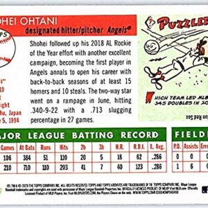 2020 Topps Archives Baseball 1955 Design #7 Shohei Ohtani Los Angeles Angels Official MLB Trading Card