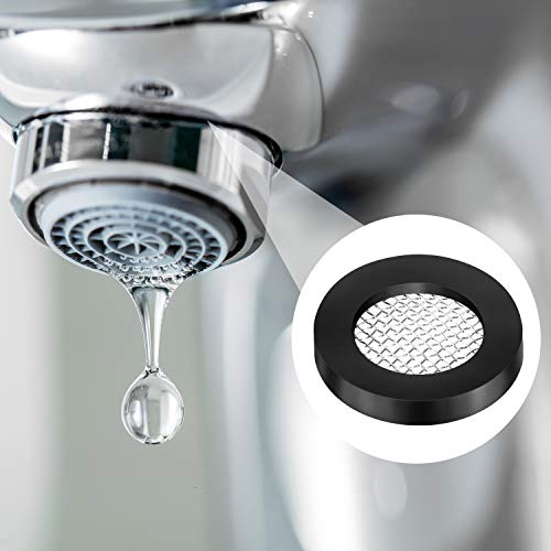 20 Pieces Screen Hose Washer Filter Pressure Shower Head Washer Gasket Stainless Steel Seal O Ring Hose Net Shower Head Washer with 40 Mesh for 1/2 Inch Water Faucet Shower Garden Hose Connector