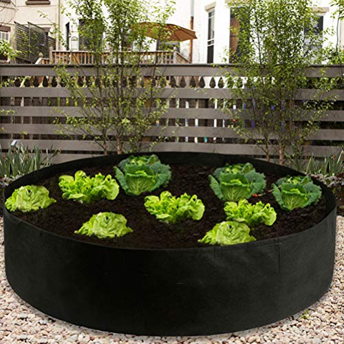 yoosioo 100 Gallon Plant Grow Bags, Raised Garden Planting Bag for Potatoes Vegetables and Fruits, Fabric Felt Raised Planter with Super High Capacity (Black)