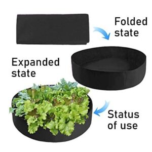 yoosioo 100 Gallon Plant Grow Bags, Raised Garden Planting Bag for Potatoes Vegetables and Fruits, Fabric Felt Raised Planter with Super High Capacity (Black)