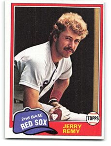 1981 topps baseball #549 jerry remy boston red sox official mlb trading card in raw (ex or better) condition