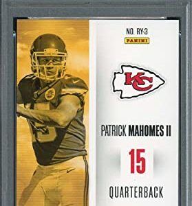 Patrick Mahomes 2017 Panini Contenders Football Rookie Card #RY-3 Graded PSA 9