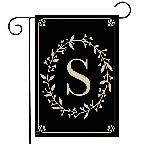 Briarwood Lane Classic Monogram Letter S Garden Flag Everyday 18" x 12.5"