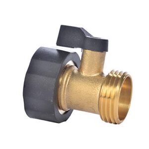 3/4″ brass garden hose shut off valve,1-way restricted-flow water shut-off, fits 3/4 inch hose connector