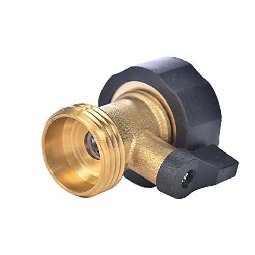 3/4" Brass Garden Hose Shut Off Valve,1-Way Restricted-Flow Water Shut-Off, Fits 3/4 Inch Hose Connector