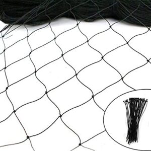 zl 50x50ft anti bird netting for garden, heavy duty bird netting with 2.4″ square mesh size for chicken coop, deer fence poultry netting for farm, orchard, aviary, vegetables