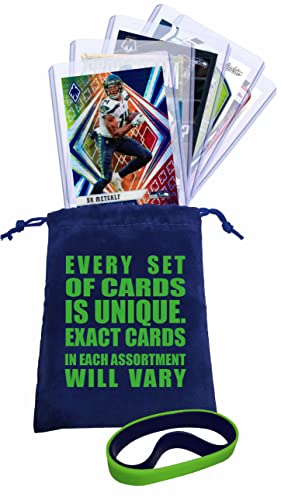 DK Metcalf Football Cards (5) Assorted Bundle - Seattle Seahawks Trading Card Gift Set