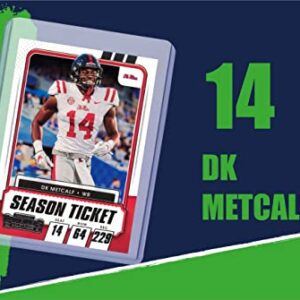 DK Metcalf Football Cards (5) Assorted Bundle - Seattle Seahawks Trading Card Gift Set