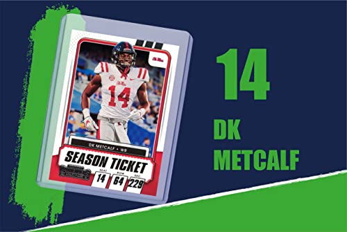 DK Metcalf Football Cards (5) Assorted Bundle - Seattle Seahawks Trading Card Gift Set