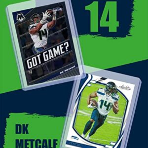 DK Metcalf Football Cards (5) Assorted Bundle - Seattle Seahawks Trading Card Gift Set