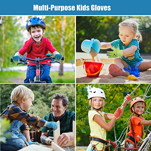 18 Pairs Kids Gardening Gloves Children Garden Glove Foam Rubber Coated Yard Work Gloves for Kids Toddlers Youth Boys Girls (Large (Age 9-11))