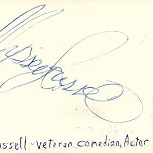 Nipsey Russell Veteran Actor Comedian TV Autographed Signed Index Card JSA COA