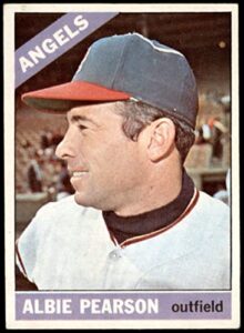 1966 topps # 83 albie pearson los angeles angels (baseball card) vg/ex angels