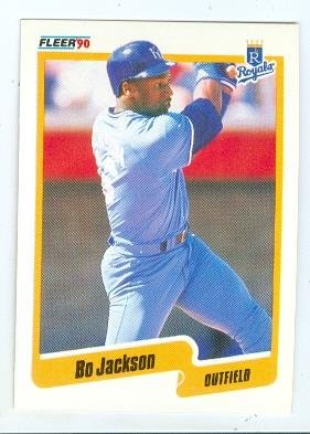 Bo Jackson baseball card (Kansas City Royals Bo Knows) 1990 Fleer #110