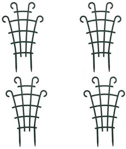 uwioff trellis for potted plants, mini garden trellis for climbing plants stackable plant trellis plastic potted plant support diy climbing trellis flower pots supports, 4 pack