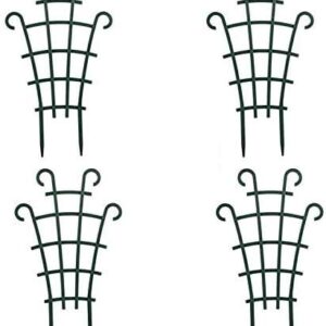 UWIOFF Trellis for Potted Plants, Mini Garden Trellis for Climbing Plants Stackable Plant Trellis Plastic Potted Plant Support DIY Climbing Trellis Flower Pots Supports, 4 Pack