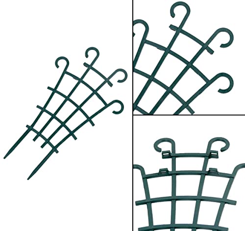 UWIOFF Trellis for Potted Plants, Mini Garden Trellis for Climbing Plants Stackable Plant Trellis Plastic Potted Plant Support DIY Climbing Trellis Flower Pots Supports, 4 Pack