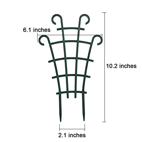 UWIOFF Trellis for Potted Plants, Mini Garden Trellis for Climbing Plants Stackable Plant Trellis Plastic Potted Plant Support DIY Climbing Trellis Flower Pots Supports, 4 Pack