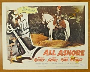 mickey rooney signed vintage 11×14 lobby card with jsa coa