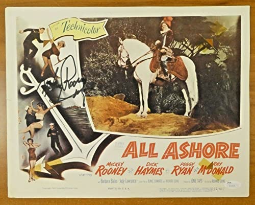 Mickey Rooney Signed Vintage 11x14 Lobby Card with JSA COA