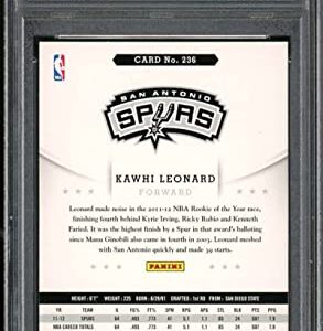 Kawhi Leonard Rookie Card 2012-13 Hoops #236 PSA 8