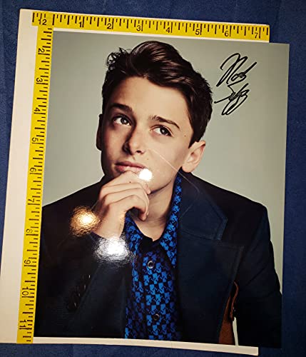 Noah Schnapp (Will) 8in x 10in AUTOGRAPH Photo Stranger Things in Black-sharpie