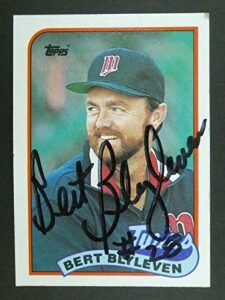 bert blyleven signed baseball card with jsa coa