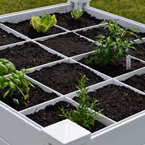 Vita VT17104 48in x 7.5in GRO Grid Garden Bed, 7.38" H, White