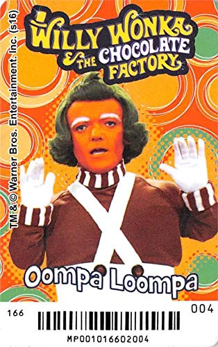 Oompa Loompa Willy Wonka trading gaming card Dave Busters WB Ent 2016#004 2x3 inches