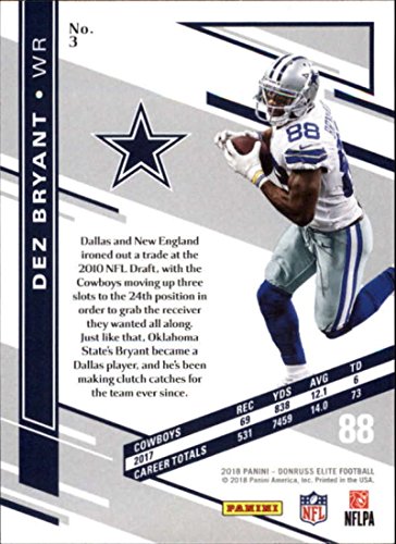 2018 Donruss Elite #3 Dez Bryant Cowboys Football Card