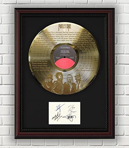 Motley Crue - Home Sweet Home Cherrywood Framed LP Ltd Legends Signature Display M4