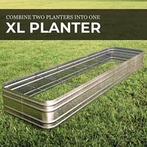 KIBAGA Premium Raised Garden Bed for Outdoors - Sturdy and Easy to Assemble Galvanized Steel Planter Box - Versatile Metal Planter is Perfect to Grow Your Beautiful Herbs, Vegetables and Flowers