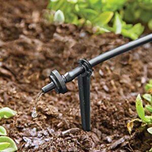 Raindrip R560DP Automatic Drip Irrigation Watering Kit with Timer for Containers and Hanging Baskets, Waters up to 20 Plants, Includes Timer with Customizable Settings and 20 PC Drippers,Black