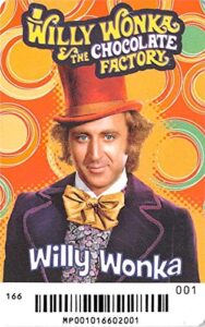 gene wilder as willy wonka trading gaming card dave busters wb ent 2016#001 2×3 inches