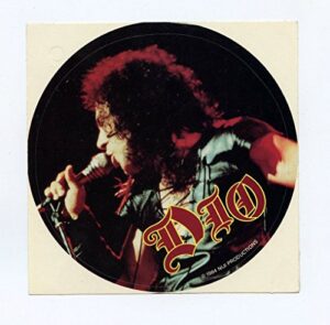 dio ronnie james sticker 1984 vintage 4 3/8″ diameter