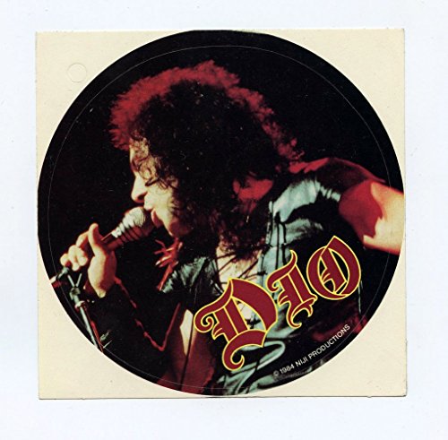 DIO Ronnie James Sticker 1984 Vintage 4 3/8" Diameter