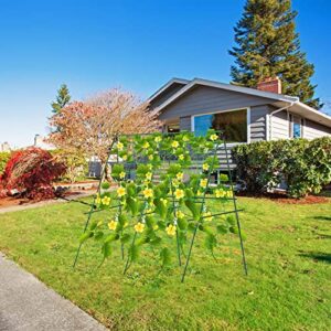 48 x 48Inch Foldable Cucumber Trellis Set, A-Frame Cucumber Trellis for Raised Bed Garden Vegetable Plant Grow Supports, Garden Trellis for Climbing Plants Outdoor for Tomato/Squash/Zucchini