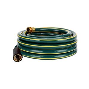 solution4patio 5/8 in. x 6 ft. short garden hose, no leaking, green lead-in hose male/female solid brass fittings for reel cart, water softener, dehumidifier, camp rv filter and janitor sink hose